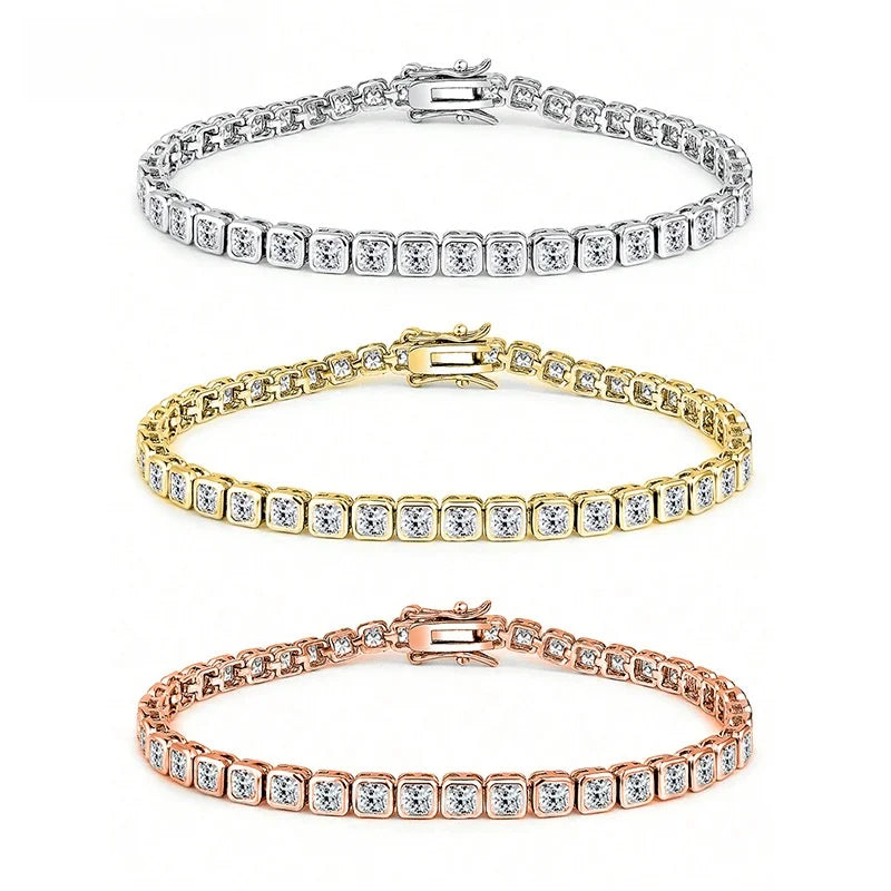 Square Tennis Bracelet