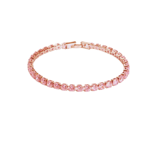Rose Pink Tennis Bracelet (4mm)